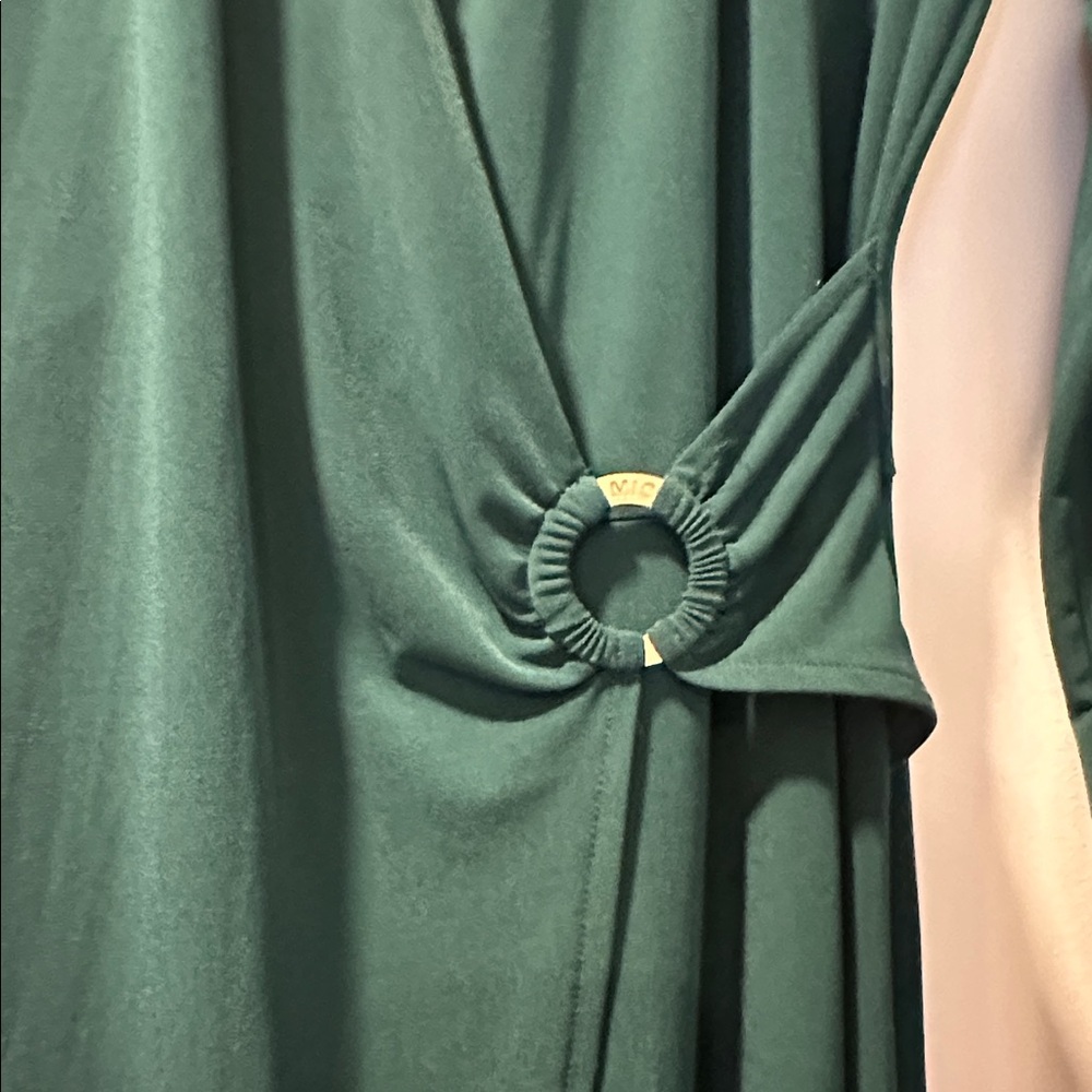 MICHAEL Michael Kors Deep Green Long Sleeve Wrap Dress - Picture 2 of 3